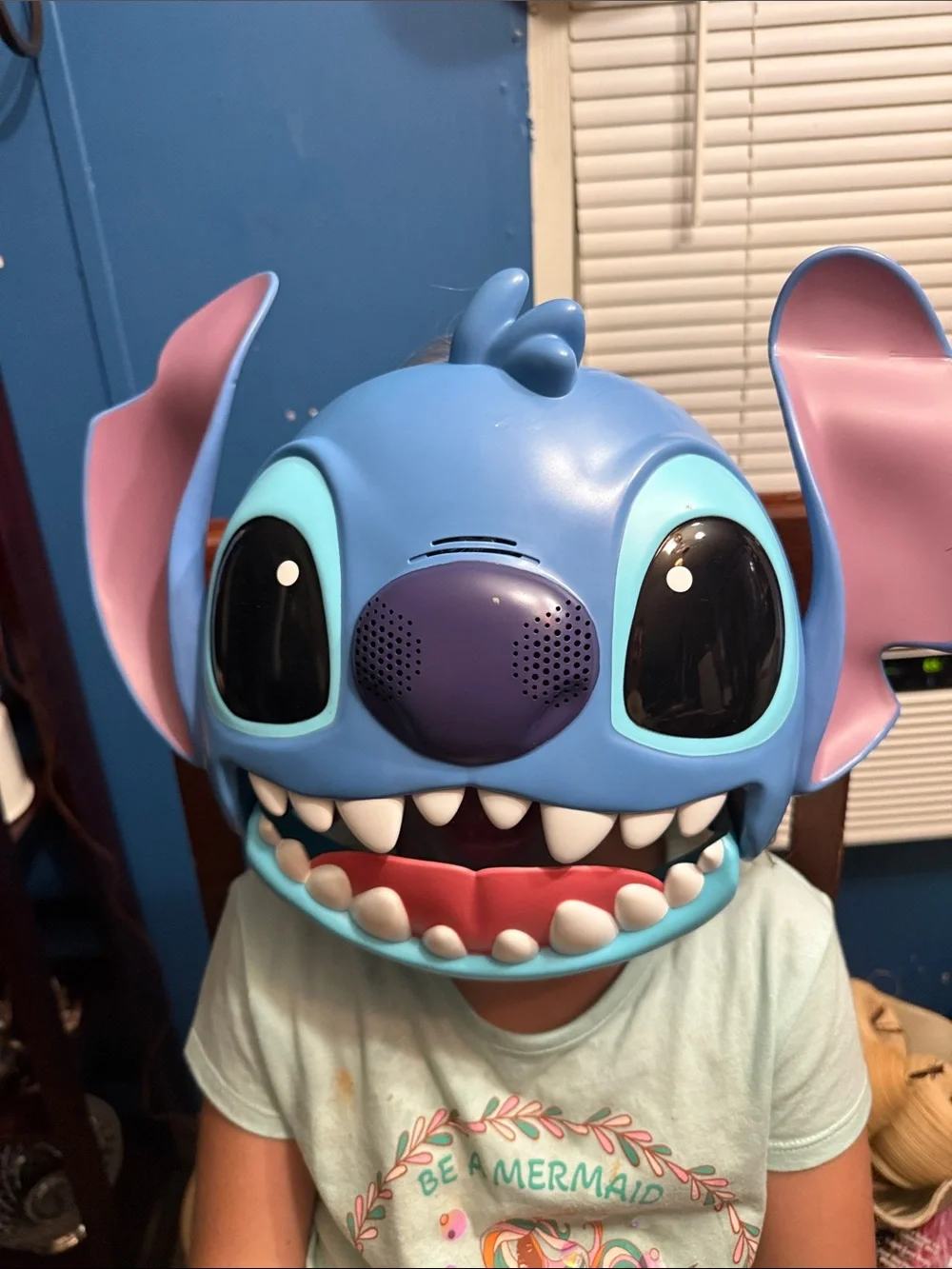 Blue Stitch Character Kids Mask - Cute Alien Face ttalks see video